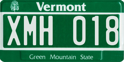 VT license plate XMH018