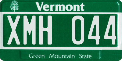 VT license plate XMH044