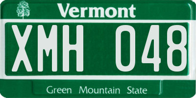 VT license plate XMH048