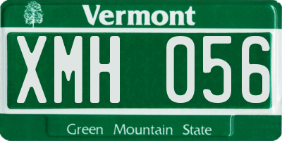 VT license plate XMH056