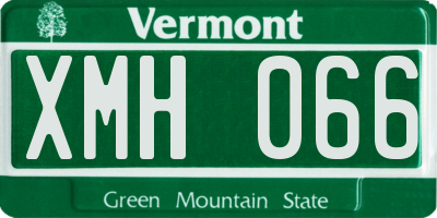 VT license plate XMH066
