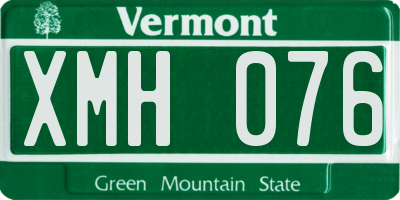 VT license plate XMH076