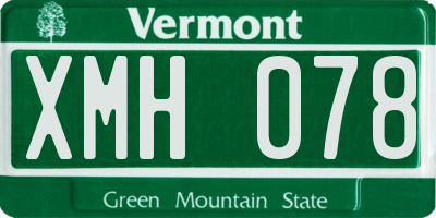 VT license plate XMH078