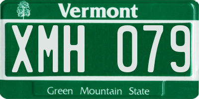 VT license plate XMH079
