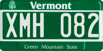 VT license plate XMH082