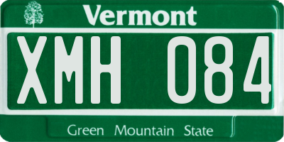 VT license plate XMH084