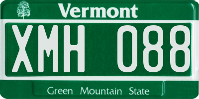 VT license plate XMH088