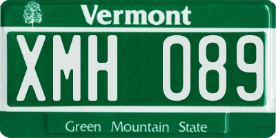 VT license plate XMH089