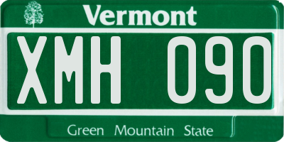 VT license plate XMH090