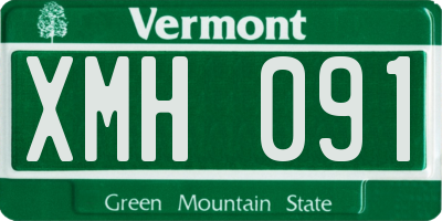 VT license plate XMH091