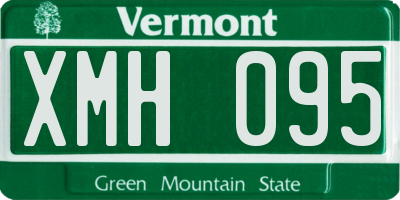 VT license plate XMH095