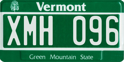 VT license plate XMH096