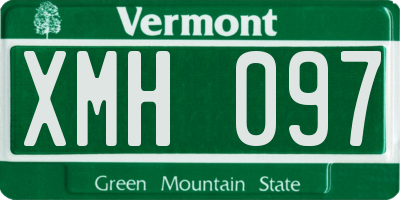VT license plate XMH097