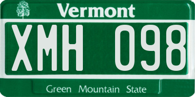 VT license plate XMH098