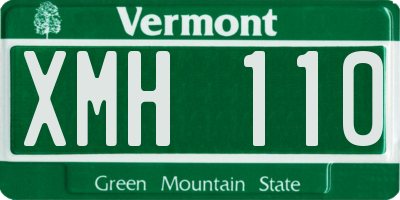 VT license plate XMH110