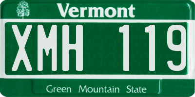 VT license plate XMH119