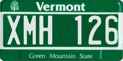 VT license plate XMH126