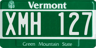 VT license plate XMH127