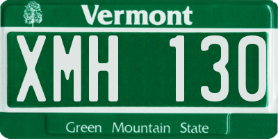 VT license plate XMH130