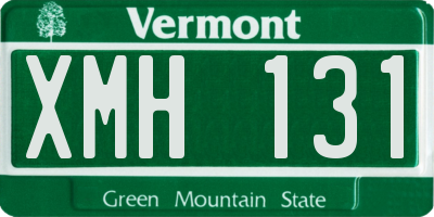 VT license plate XMH131