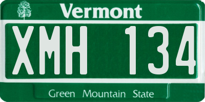 VT license plate XMH134