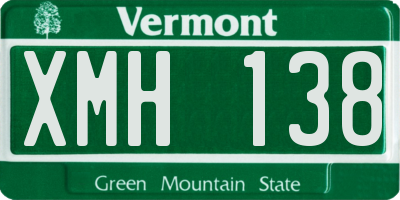 VT license plate XMH138