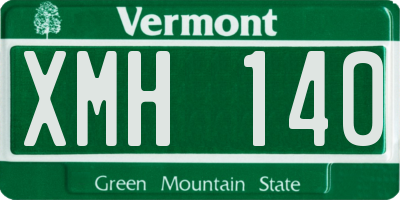 VT license plate XMH140