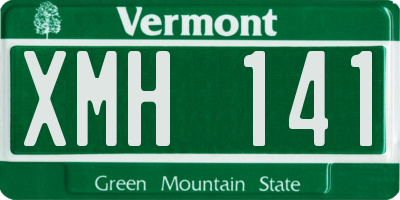 VT license plate XMH141