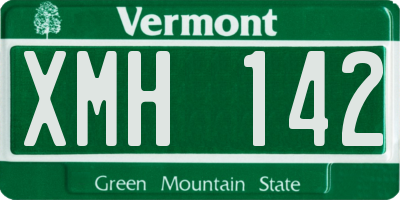 VT license plate XMH142