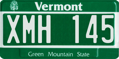 VT license plate XMH145