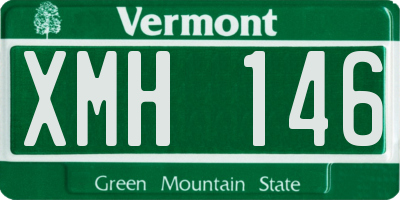 VT license plate XMH146