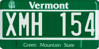 VT license plate XMH154