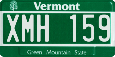 VT license plate XMH159