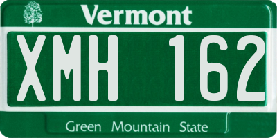 VT license plate XMH162