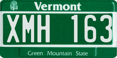 VT license plate XMH163