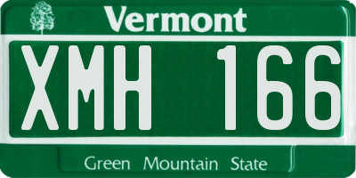 VT license plate XMH166