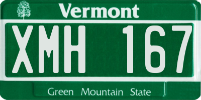 VT license plate XMH167