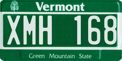 VT license plate XMH168
