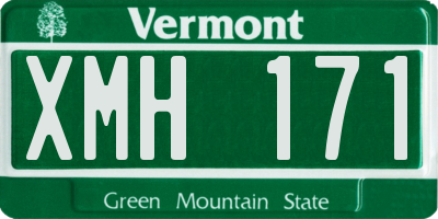 VT license plate XMH171