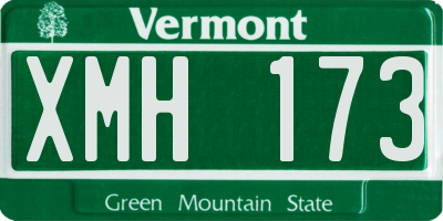 VT license plate XMH173