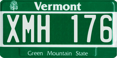 VT license plate XMH176