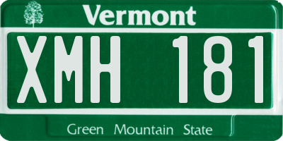 VT license plate XMH181