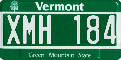 VT license plate XMH184
