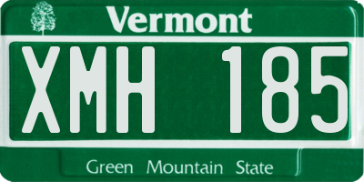 VT license plate XMH185