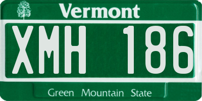 VT license plate XMH186