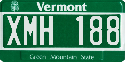 VT license plate XMH188