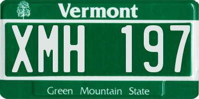VT license plate XMH197