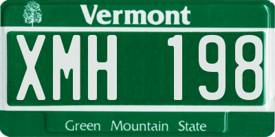 VT license plate XMH198