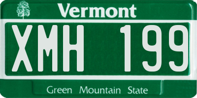 VT license plate XMH199