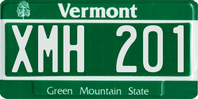 VT license plate XMH201